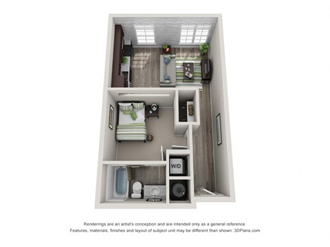 1233 N EDDY STREET SUITE 106 Studio Apartment for Rent - Photo Gallery 5